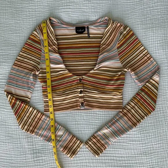 Urban Outfitters Striped Crop Top (M) - Picture 5 of 9